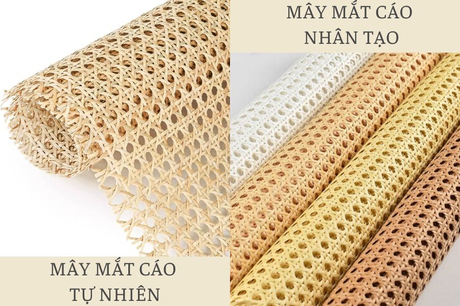 Mây mắt cáo tự nhiên và mây mắt cáo nhựa