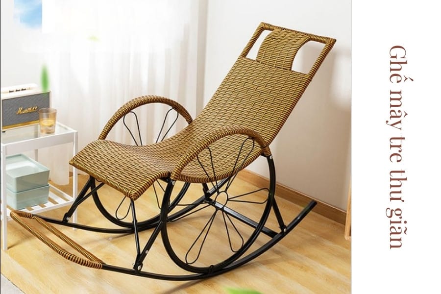 Ghế mây tre thư giãn / ghế bập bênh
