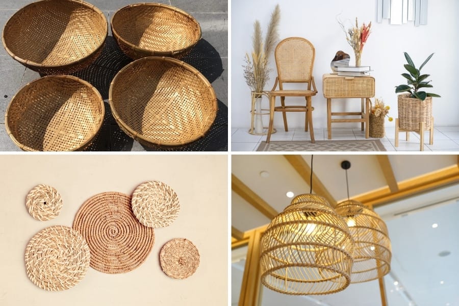 Các dòng sản phẩm mây tre đan phổ biến