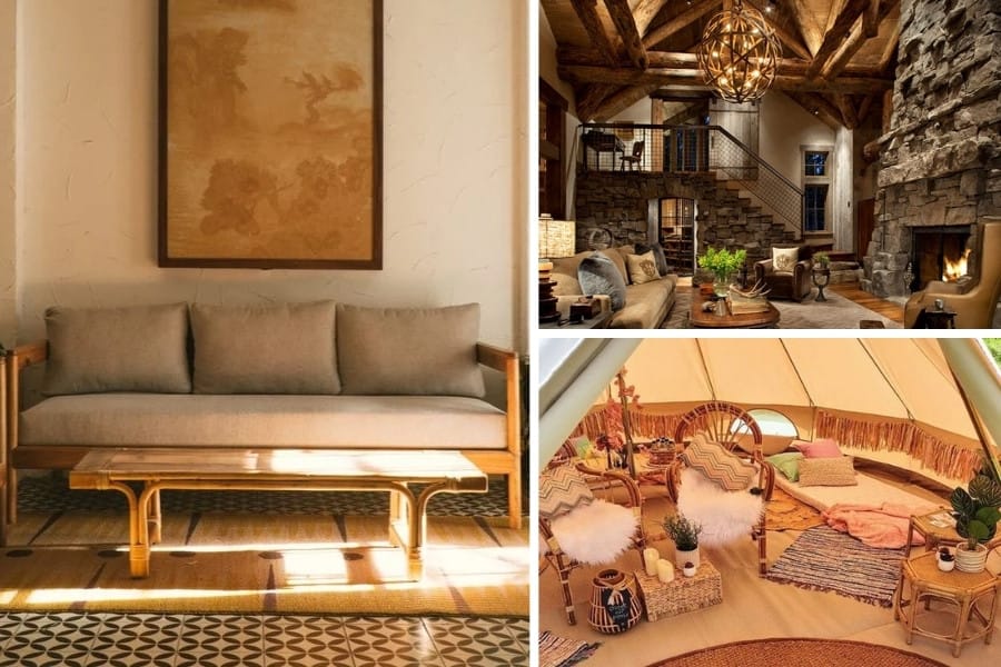 Mây tre đan được kết hợp trong các phong cách Japandi, Rustic, Boho