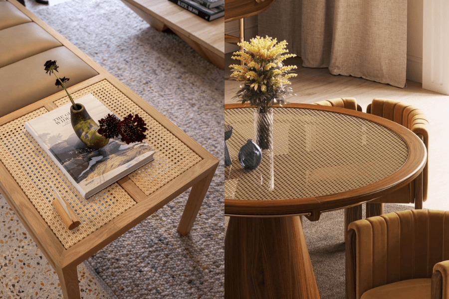 Tấm mây trê đan được sử dụng trong ngành nội thất