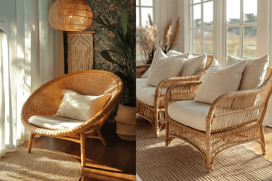 Để nội thất mây tre nơi thoáng đãng