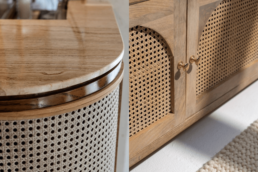 Tấm mây đan mắt cáo ứng dụng phổ biến trong đồ nội thất