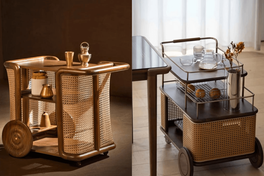 Ứng dụng mây tre đan vào nội thất hiện đại