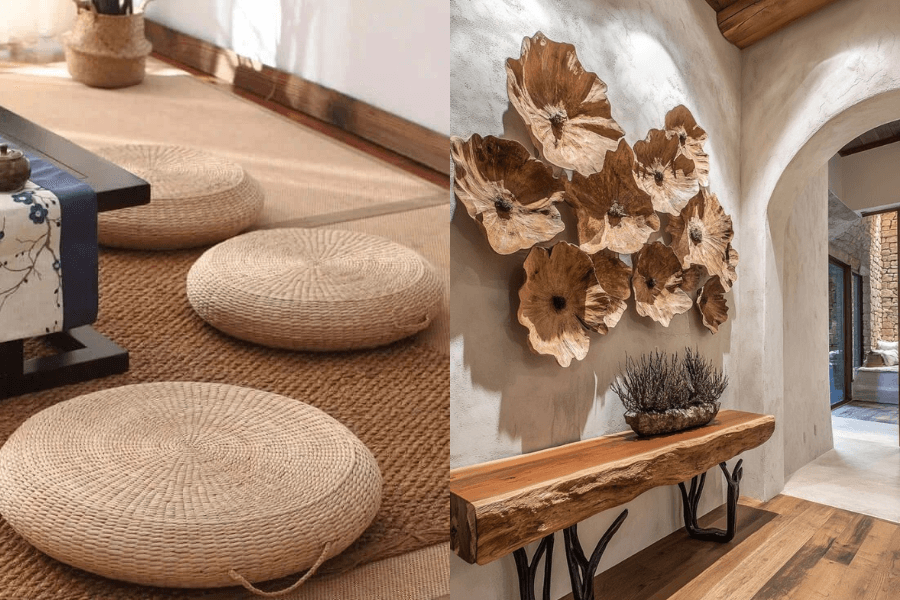 So sánh nội thất mây tre và nội thất gỗ đều có ưu nhược điểm