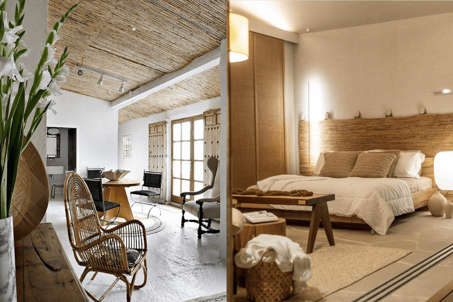 Ứng dụng cây sậy vào không gian phòng ngủ