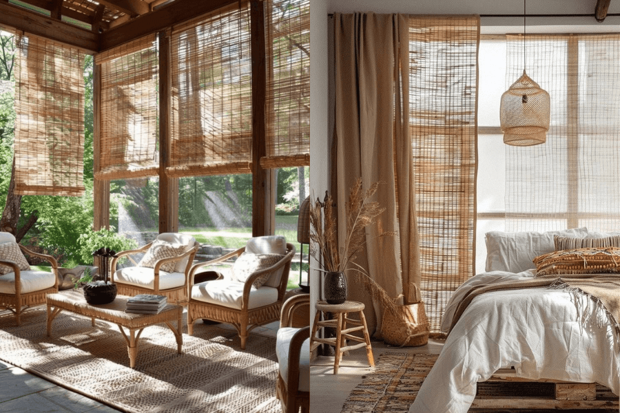 Chất liệu cây sậy phù hợp với đa dạng phong cách