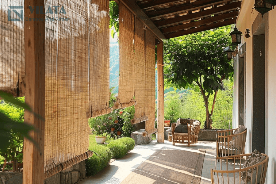 Mành sậy được sử dụng phổ biến