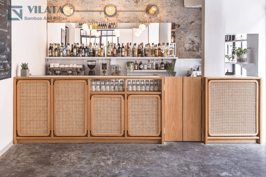 Thiết kế kệ rượu cùng tủ bếp