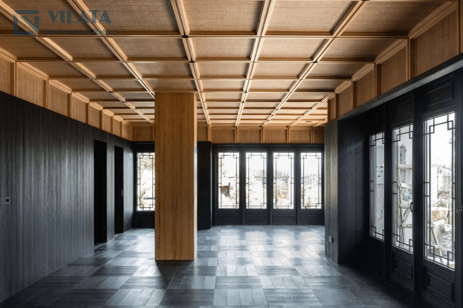 Trần mây tre đan mang vẻ đẹp tự nhiên