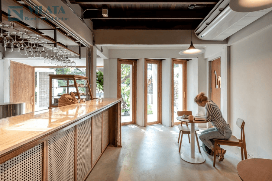 Chất liệu này được sử dụng làm quầy bar các quán cafe