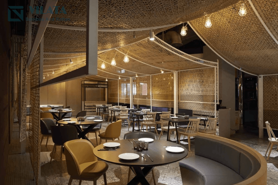 Nhà hàng, khách sạn sử dụng trần mây tre