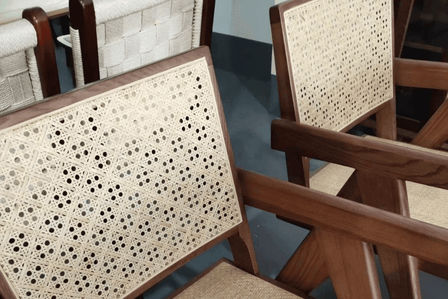 Ứng dụng mành mây đan hoa thị trong nội thất